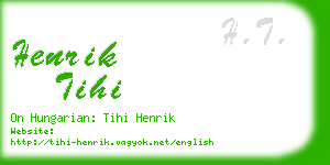 henrik tihi business card